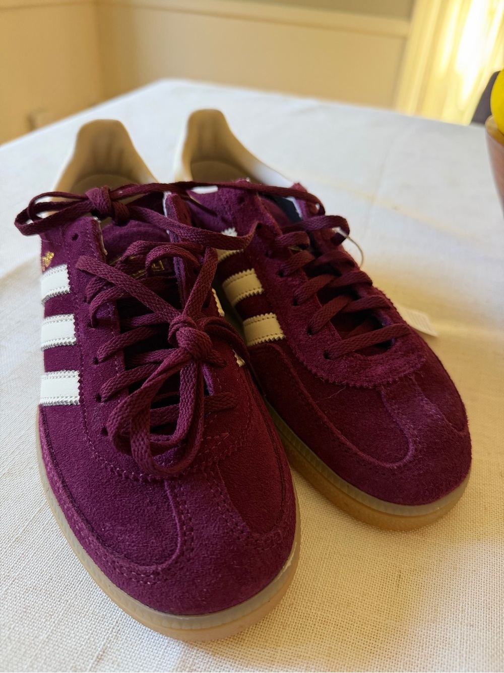 Adidas Burgundy Suede Sneakers - Brand New